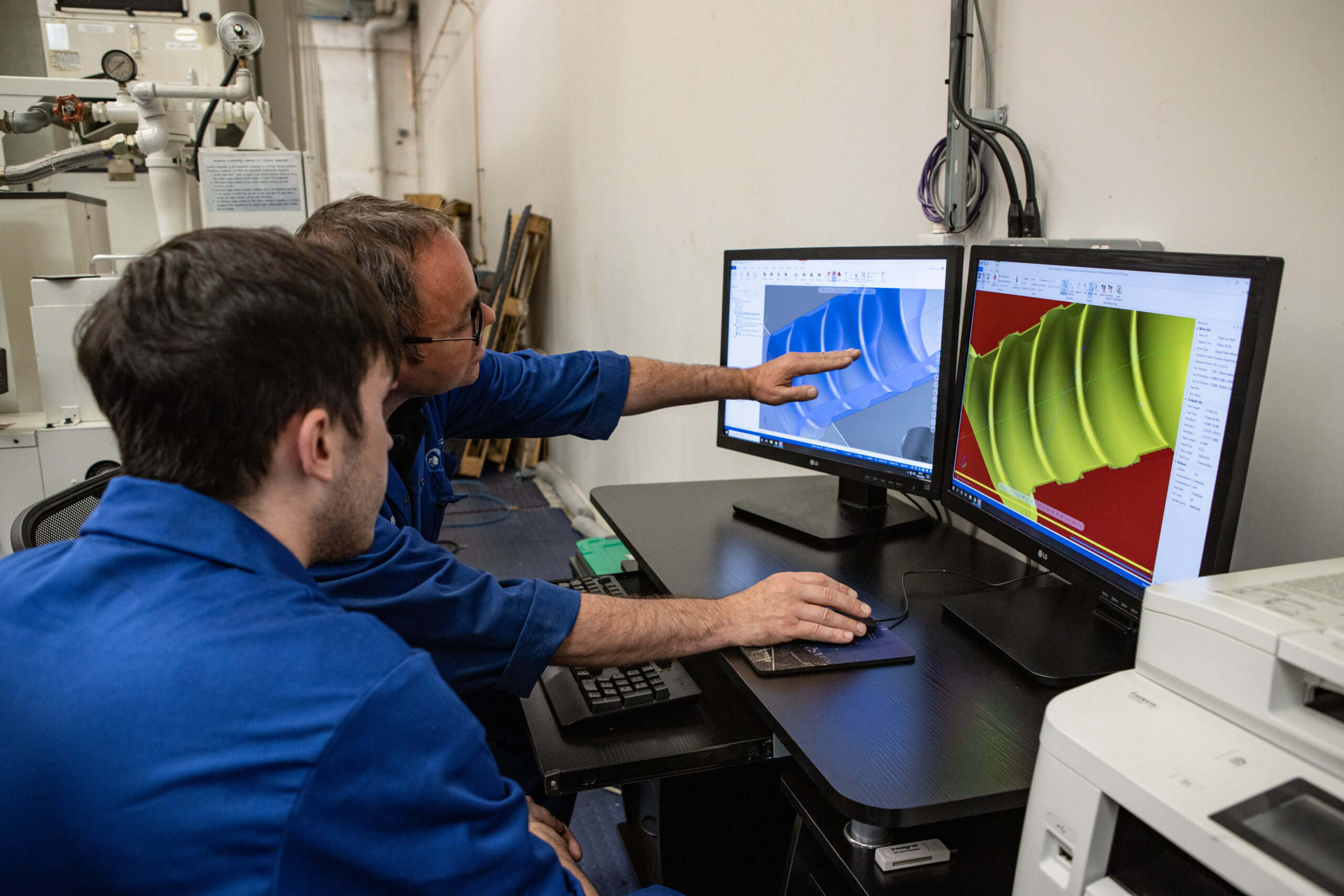 Pointing at component on computer
